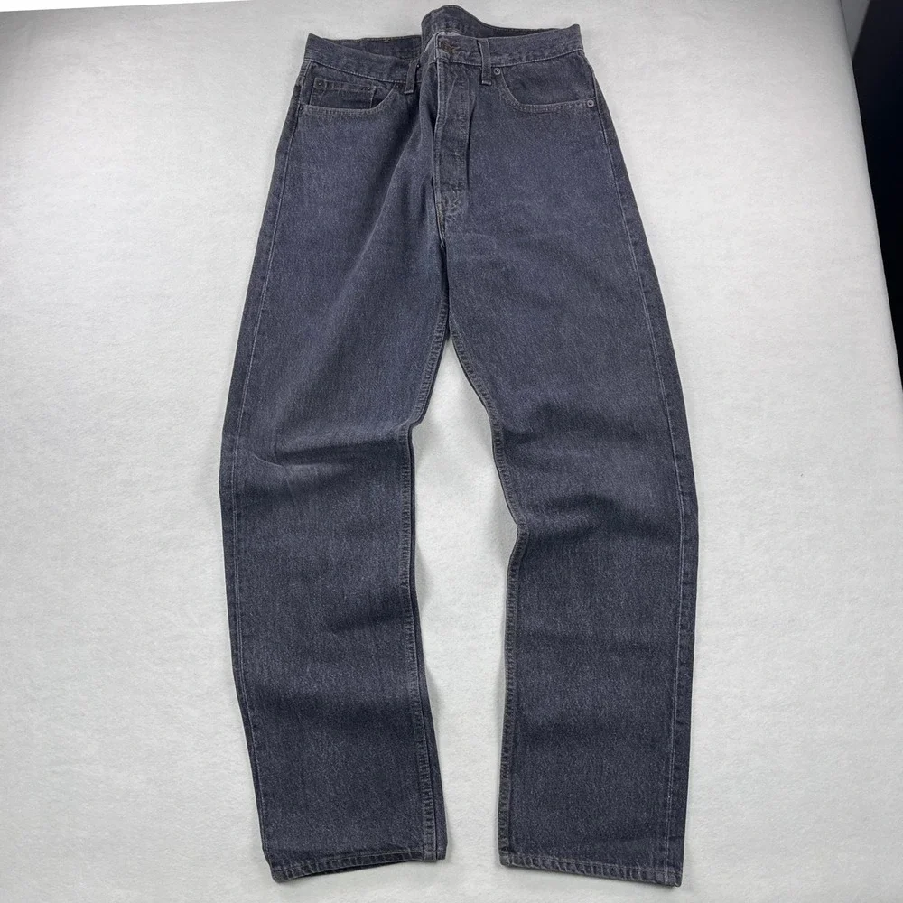 Vintage Levis 501 Mens 36x34 (34x33) Black Straight Leg Button Fly Made in USA